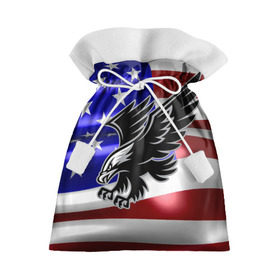 Подарочный 3D мешок с принтом Флаг США с орлом в Екатеринбурге, 100% полиэстер | Размер: 29*39 см | usa | америка | белоголовый | герб | государство | доллар | дядя сэм | звездно полосатый флаг | лысый | нато | оон | орел | птица | свобода | символ | соединённые штаты америки | страна | сша | штат