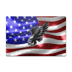 Пазл магнитный 126 элементов с принтом Флаг США с орлом в Екатеринбурге, полимерный материал с магнитным слоем | 126 деталей, размер изделия —  180*270 мм | usa | америка | белоголовый | герб | государство | доллар | дядя сэм | звездно полосатый флаг | лысый | нато | оон | орел | птица | свобода | символ | соединённые штаты америки | страна | сша | штат