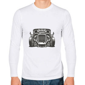 Мужской лонгслив хлопок с принтом Hot Rod в Екатеринбурге, 100% хлопок |  | Тематика изображения на принте: авто | автомобиль | классика | машина | огонь | пламя | ретро | род | суперкар | хот