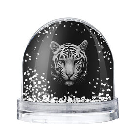 Снежный шар с принтом Тигр в Екатеринбурге, Пластик | Изображение внутри шара печатается на глянцевой фотобумаге с двух сторон | белый тигр | кошка | тигр