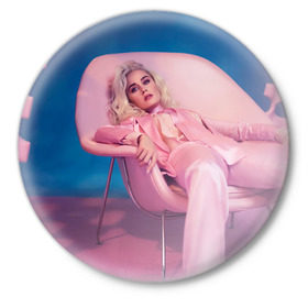 Значок с принтом Katy Perry в Екатеринбурге,  металл | круглая форма, металлическая застежка в виде булавки | katy perry | кэти перри