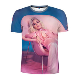 Мужская футболка 3D спортивная с принтом Katy Perry в Екатеринбурге, 100% полиэстер с улучшенными характеристиками | приталенный силуэт, круглая горловина, широкие плечи, сужается к линии бедра | Тематика изображения на принте: katy perry | кэти перри
