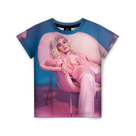 Детская футболка 3D с принтом Katy Perry в Екатеринбурге, 100% гипоаллергенный полиэфир | прямой крой, круглый вырез горловины, длина до линии бедер, чуть спущенное плечо, ткань немного тянется | katy perry | кэти перри