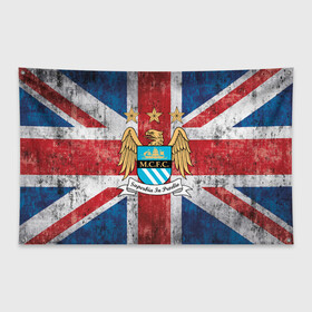 Флаг-баннер с принтом Manchester city №1! в Екатеринбурге, 100% полиэстер | размер 67 х 109 см, плотность ткани — 95 г/м2; по краям флага есть четыре люверса для крепления | 3d | manchester city | английская премьер лига | англия | апл | болельщикам | британия | игра | лондон | манчестер | манчестер сити | популярные | прикольные | футбол | футбольный клуб | эмблема