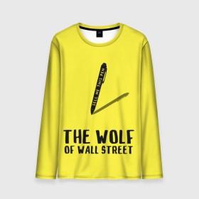 Мужской лонгслив 3D с принтом Волк с Уолл Стрит в Екатеринбурге, 100% полиэстер | длинные рукава, круглый вырез горловины, полуприлегающий силуэт | the wolf of wall street | волк с уолл стрит | леонардо дикаприо | мартин скорсезе | продай мне эту ручку