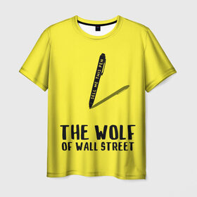 Мужская футболка 3D с принтом Волк с Уолл Стрит в Екатеринбурге, 100% полиэфир | прямой крой, круглый вырез горловины, длина до линии бедер | the wolf of wall street | волк с уолл стрит | леонардо дикаприо | мартин скорсезе | продай мне эту ручку