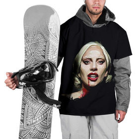 Накидка на куртку 3D с принтом Леди Гага в Екатеринбурге, 100% полиэстер |  | lady gaga | леди гага