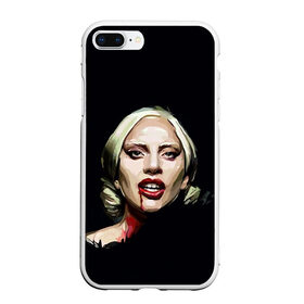 Чехол для iPhone 7Plus/8 Plus матовый с принтом Леди Гага в Екатеринбурге, Силикон | Область печати: задняя сторона чехла, без боковых панелей | lady gaga | леди гага