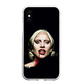 Чехол для iPhone XS Max матовый с принтом Леди Гага в Екатеринбурге, Силикон | Область печати: задняя сторона чехла, без боковых панелей | lady gaga | леди гага