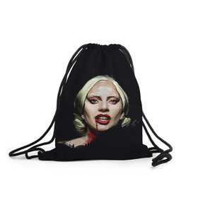 Рюкзак-мешок 3D с принтом Леди Гага в Екатеринбурге, 100% полиэстер | плотность ткани — 200 г/м2, размер — 35 х 45 см; лямки — толстые шнурки, застежка на шнуровке, без карманов и подкладки | lady gaga | леди гага