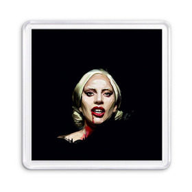 Магнит 55*55 с принтом Леди Гага в Екатеринбурге, Пластик | Размер: 65*65 мм; Размер печати: 55*55 мм | Тематика изображения на принте: lady gaga | леди гага
