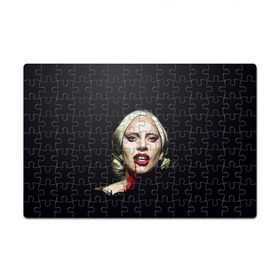 Пазл магнитный 126 элементов с принтом Леди Гага в Екатеринбурге, полимерный материал с магнитным слоем | 126 деталей, размер изделия —  180*270 мм | Тематика изображения на принте: lady gaga | леди гага