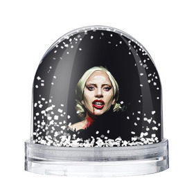 Снежный шар с принтом Леди Гага в Екатеринбурге, Пластик | Изображение внутри шара печатается на глянцевой фотобумаге с двух сторон | lady gaga | леди гага