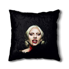 Подушка 3D с принтом Леди Гага в Екатеринбурге, наволочка – 100% полиэстер, наполнитель – холлофайбер (легкий наполнитель, не вызывает аллергию). | состоит из подушки и наволочки. Наволочка на молнии, легко снимается для стирки | lady gaga | леди гага