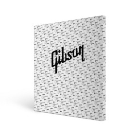 Холст квадратный с принтом Gibson в Екатеринбурге, 100% ПВХ |  | fender | gibson | guitar | ibanez | music | rock | гитара | музыка | рок