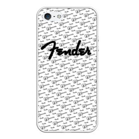 Чехол для iPhone 5/5S матовый с принтом Fender в Екатеринбурге, Силикон | Область печати: задняя сторона чехла, без боковых панелей | Тематика изображения на принте: fender | gibson | guitar | ibanez | music | rock | гитара | музыка | рок