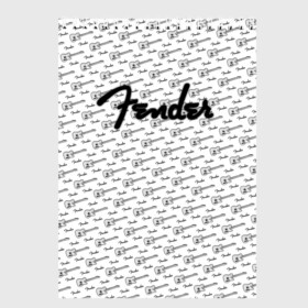 Скетчбук с принтом Fender в Екатеринбурге, 100% бумага
 | 48 листов, плотность листов — 100 г/м2, плотность картонной обложки — 250 г/м2. Листы скреплены сверху удобной пружинной спиралью | Тематика изображения на принте: fender | gibson | guitar | ibanez | music | rock | гитара | музыка | рок