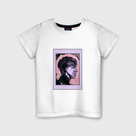 Детская футболка хлопок с принтом Стильная картинка в Екатеринбурге, 100% хлопок | круглый вырез горловины, полуприлегающий силуэт, длина до линии бедер | голова | искусство | профиль | стиль | стильная картинка