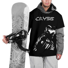 Накидка на куртку 3D с принтом CRYSIS в Екатеринбурге, 100% полиэстер |  | crysis | другие | игра | крайзис | кризис | надпись | прикольные | пророк | черно белый