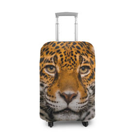 Чехол для чемодана 3D с принтом Jaguar в Екатеринбурге, 86% полиэфир, 14% спандекс | двустороннее нанесение принта, прорези для ручек и колес | глаза | дикая кошка | кошка | леопард | сафари | хищник | ягуар