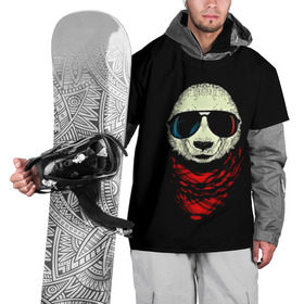 Накидка на куртку 3D с принтом Панда Хипстер в Екатеринбурге, 100% полиэстер |  | Тематика изображения на принте: 3d | бандана | животные | медвежата | очки | панда хипстер | прикольные | стильные