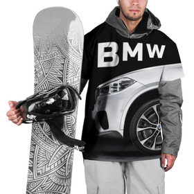Накидка на куртку 3D с принтом BMW белая в Екатеринбурге, 100% полиэстер |  | Тематика изображения на принте: bmw | x3 x4 x5 x6 x7 x8 | авто | автомобиль | блатная | бмв | бумер | бэха | иномарка | концерн | красивая | крутая | марка немецкая | машина | пацанский таз | прикольная | тачила | тачка