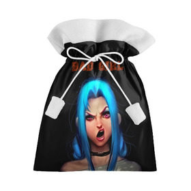 Подарочный 3D мешок с принтом Bad Girl в Екатеринбурге, 100% полиэстер | Размер: 29*39 см | 3d | girl | девушка | прикольные | рок | синие волосы | скандалистка | эмо