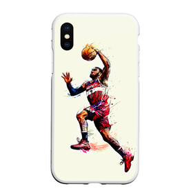 Чехол для iPhone XS Max матовый с принтом John Wall в Екатеринбурге, Силикон | Область печати: задняя сторона чехла, без боковых панелей | Тематика изображения на принте: john wall | nba | sport | washington | wizards | арт | баскетбол | баскетболист | джон уолл | игрок | картинка | краски | прикольные | рисунок | спорт | цветные | яркие