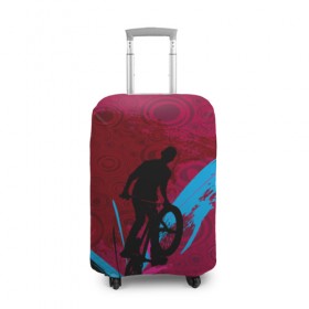 Чехол для чемодана 3D с принтом Bicycle в Екатеринбурге, 86% полиэфир, 14% спандекс | двустороннее нанесение принта, прорези для ручек и колес | 