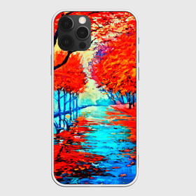 Чехол для iPhone 12 Pro Max с принтом Autumn в Екатеринбурге, Силикон |  | 3d | вода | деревья | другие | желтый | живопись | картинка | краски | листья | осень | пейзаж | прикольные | природа | река | рисунок | яркие