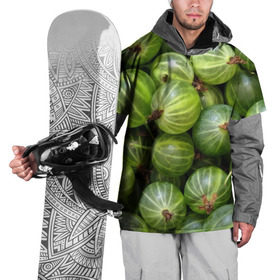 Накидка на куртку 3D с принтом Крыжовник в Екатеринбурге, 100% полиэстер |  | еда | зеленый | крыжовник | растения | текстура | фрукты | ягоды
