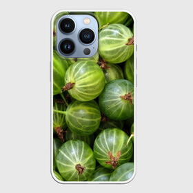 Чехол для iPhone 13 Pro с принтом Крыжовник в Екатеринбурге,  |  | еда | зеленый | крыжовник | растения | текстура | фрукты | ягоды