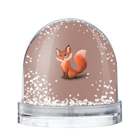 Водяной шар с принтом Paint в Екатеринбурге, Пластик | Изображение внутри шара печатается на глянцевой фотобумаге с двух сторон | fox | red | лиса | лисенок | рыжая