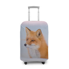 Чехол для чемодана 3D с принтом Morning в Екатеринбурге, 86% полиэфир, 14% спандекс | двустороннее нанесение принта, прорези для ручек и колес | fox | red | лиса | лисенок | рыжая