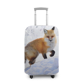 Чехол для чемодана 3D с принтом Гора в Екатеринбурге, 86% полиэфир, 14% спандекс | двустороннее нанесение принта, прорези для ручек и колес | fox | red | лиса | лисенок | рыжая