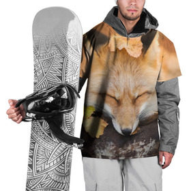 Накидка на куртку 3D с принтом Соня в Екатеринбурге, 100% полиэстер |  | fox | red | лиса | лисенок | рыжая