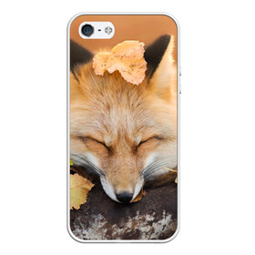 Чехол для iPhone 5/5S матовый с принтом Соня в Екатеринбурге, Силикон | Область печати: задняя сторона чехла, без боковых панелей | fox | red | лиса | лисенок | рыжая