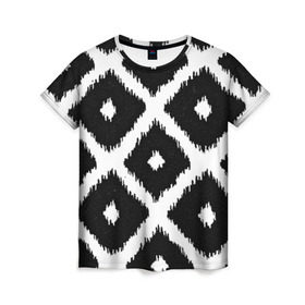 Женская футболка 3D с принтом Mesh в Екатеринбурге, 100% полиэфир ( синтетическое хлопкоподобное полотно) | прямой крой, круглый вырез горловины, длина до линии бедер | 3d | геометрия | другие | картинка | квадрат | краски | круг | линии | полосы | прикольные | рисунок | сетка | текстуры | узор | фигуры | черно белый