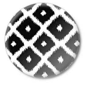 Значок с принтом Mesh в Екатеринбурге,  металл | круглая форма, металлическая застежка в виде булавки | 3d | геометрия | другие | картинка | квадрат | краски | круг | линии | полосы | прикольные | рисунок | сетка | текстуры | узор | фигуры | черно белый