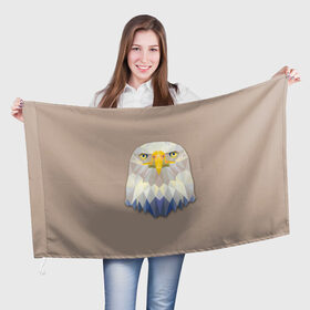 Флаг 3D с принтом Орел в Екатеринбурге, 100% полиэстер | плотность ткани — 95 г/м2, размер — 67 х 109 см. Принт наносится с одной стороны | животные | жищники | новинки | подарок | популярное | яркие