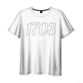 Мужская футболка 3D с принтом 1703 в Екатеринбурге, 100% полиэфир | прямой крой, круглый вырез горловины, длина до линии бедер | 1703 | бар 1703 | версус | питер | санкт петербург