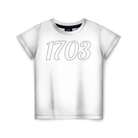 Детская футболка 3D с принтом 1703 в Екатеринбурге, 100% гипоаллергенный полиэфир | прямой крой, круглый вырез горловины, длина до линии бедер, чуть спущенное плечо, ткань немного тянется | 1703 | бар 1703 | версус | питер | санкт петербург