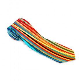 Галстук 3D с принтом Colored stripes в Екатеринбурге, 100% полиэстер | Длина 148 см; Плотность 150-180 г/м2 | Тематика изображения на принте: 3d | colored stripes | абстракция | другие | картинка | краски | линии | отблеск | полосы | прикольные | радуга | свет | цветные | яркие