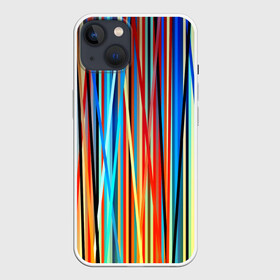 Чехол для iPhone 13 с принтом Colored stripes в Екатеринбурге,  |  | 3d | colored stripes | абстракция | другие | картинка | краски | линии | отблеск | полосы | прикольные | радуга | свет | цветные | яркие