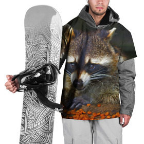Накидка на куртку 3D с принтом Енот в Екатеринбурге, 100% полиэстер |  | Тематика изображения на принте: енот | енотик | животные | милый