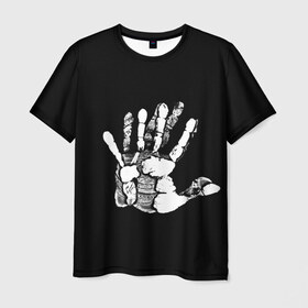Мужская футболка 3D с принтом Hand в Екатеринбурге, 100% полиэфир | прямой крой, круглый вырез горловины, длина до линии бедер | Тематика изображения на принте: 3d | arm | bunch of fives | claw | fin | fist | flipper | hand | mitt | paw | власть | кисть руки | ладонь | партия | почерк | рука | сторона | стрелка