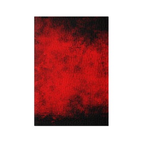 Обложка для паспорта матовая кожа с принтом Grunge red в Екатеринбурге, натуральная матовая кожа | размер 19,3 х 13,7 см; прозрачные пластиковые крепления | watercolor | абстракция красок | акварель | брызги красок | живопись | краска | потертость красок