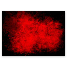 Поздравительная открытка с принтом Grunge red в Екатеринбурге, 100% бумага | плотность бумаги 280 г/м2, матовая, на обратной стороне линовка и место для марки
 | watercolor | абстракция красок | акварель | брызги красок | живопись | краска | потертость красок