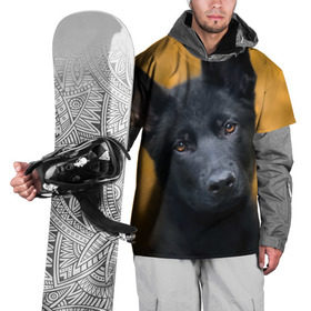 Накидка на куртку 3D с принтом Doggy в Екатеринбурге, 100% полиэстер |  | dog | овчарка | пес | собака | черная овчарка | щеночек