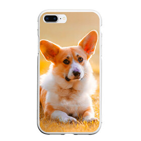Чехол для iPhone 7Plus/8 Plus матовый с принтом Взгляд в Екатеринбурге, Силикон | Область печати: задняя сторона чехла, без боковых панелей | dog | вельш корги | корги | пес | собака